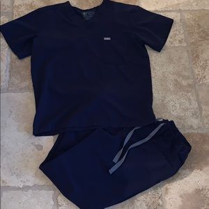 Navy Figs Scrub Set Size Small